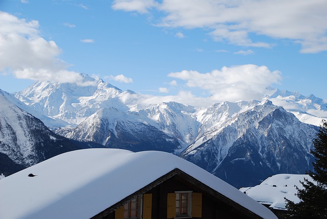 Swiss alps in winter